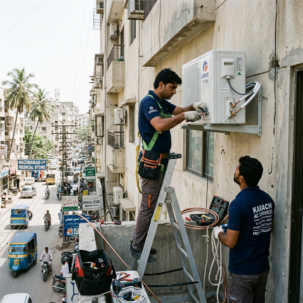Professional AC Installation Services in Karachi – Ahmad Electronics